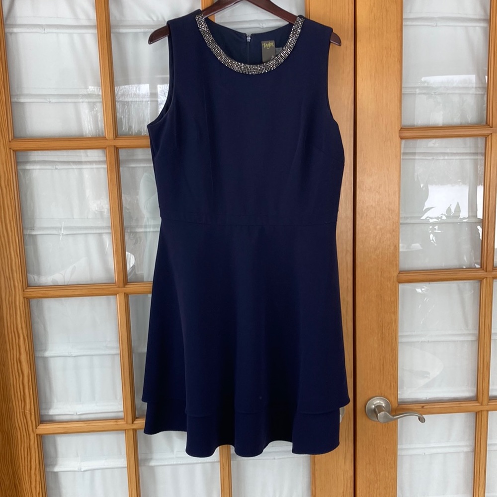 Taylor navy sheath dress - size 14